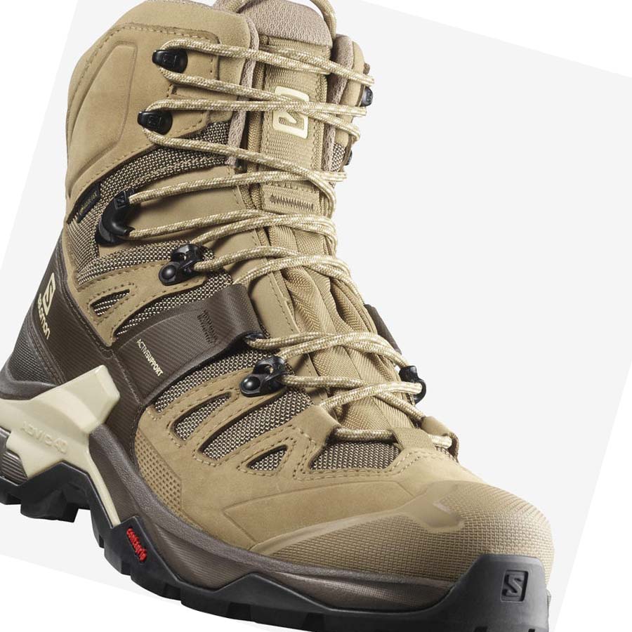 Salomon QUEST 4 GORE-TEX Túracipő Férfi Barna | HU 2061CTV